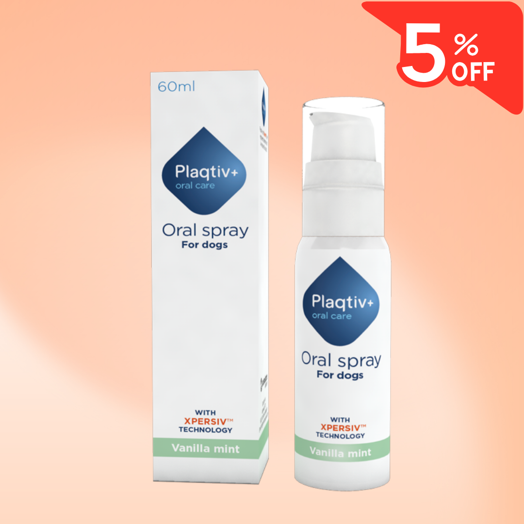 5% DISCOUNT ON PLAQTIV+ ORAL CARE SPRAY FOR DOGS